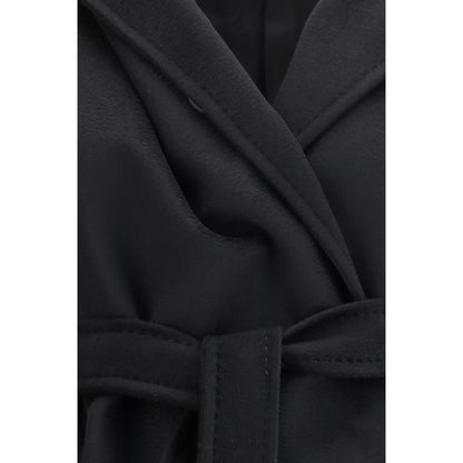 Black Wool Oves Aries Coat