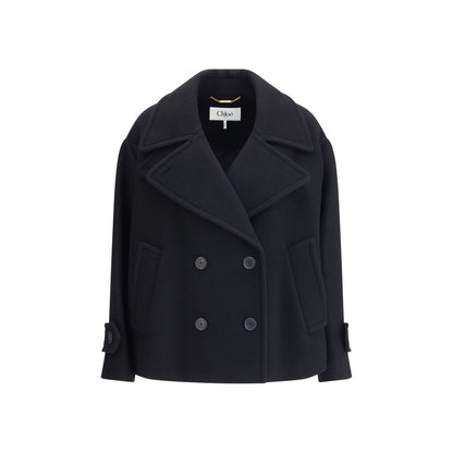 Black Wool Oves Aries Coat