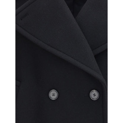 Black Wool Oves Aries Coat