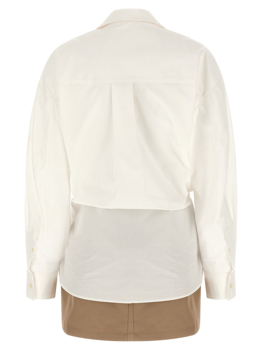 White Cotton Short Dress