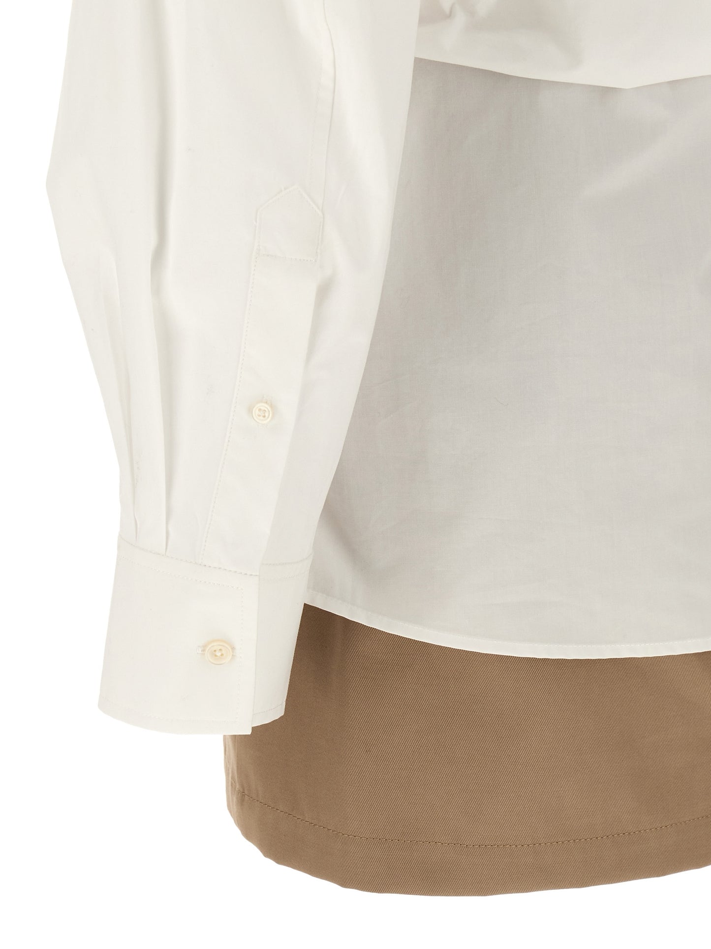 White Cotton Short Dress