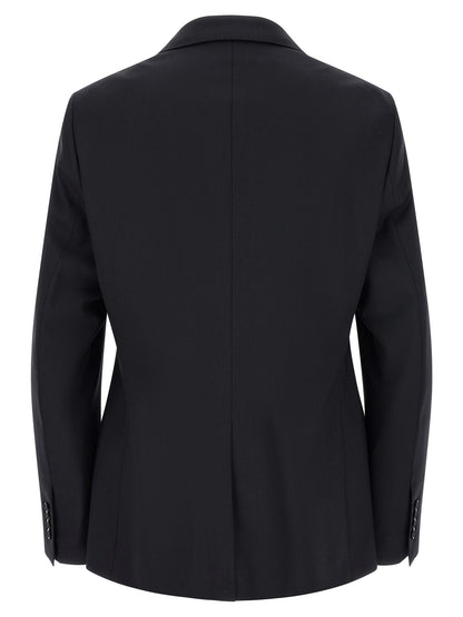 Blue Virgin Wool Two-Piece Suit