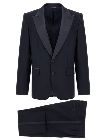Blue Virgin Wool Two-Piece Suit