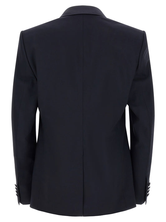 Blue Virgin Wool Two-Piece Suit