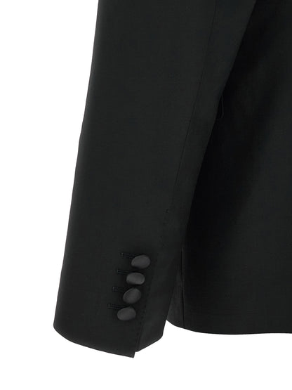 Black Virgin Wool Two-Piece Suit