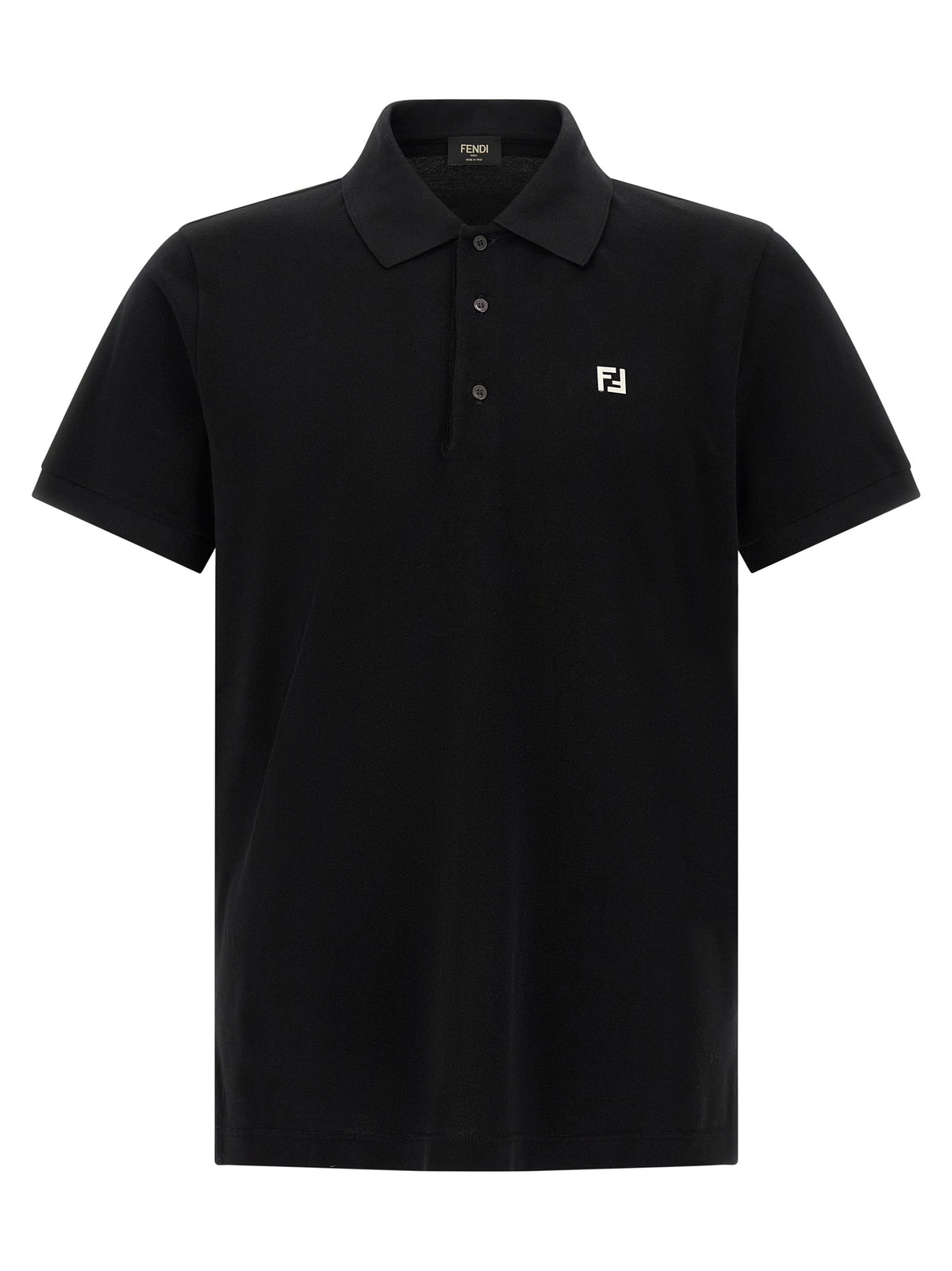 Black Cotton Polo Shirt