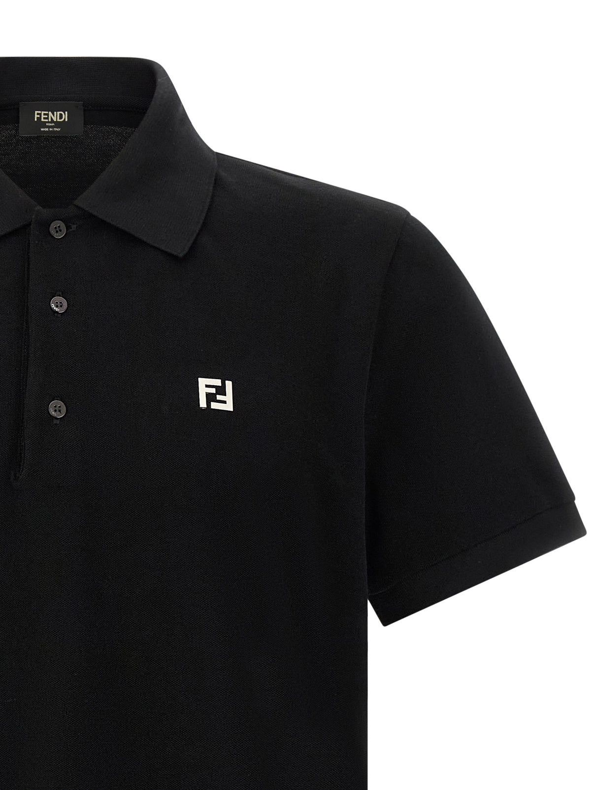 Black Cotton Polo Shirt