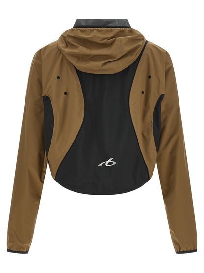 Brown Polyester Shell Jacket