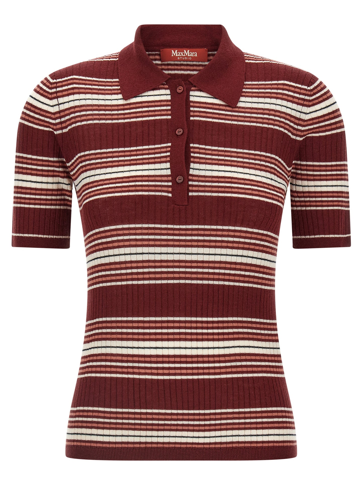 Bordeaux Silk Polo Shirt