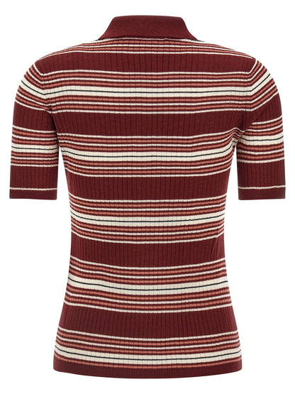 Bordeaux Silk Polo Shirt