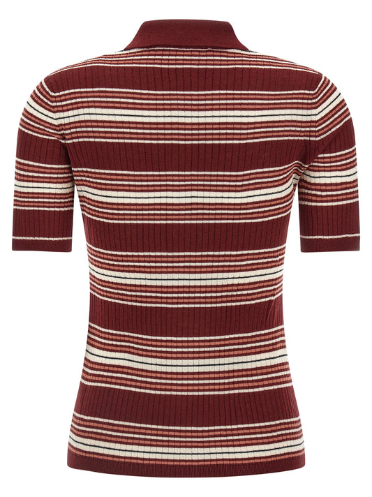 Bordeaux Silk Polo Shirt