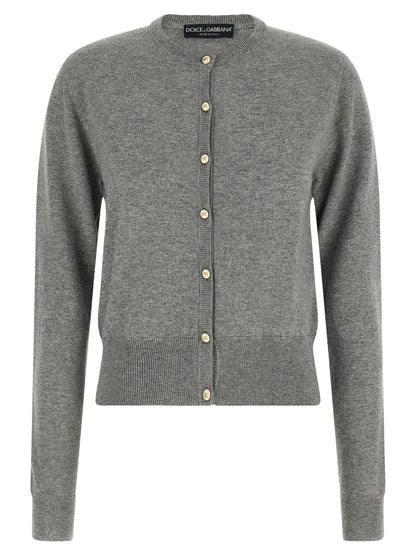 Gray Cashmere Cardigan
