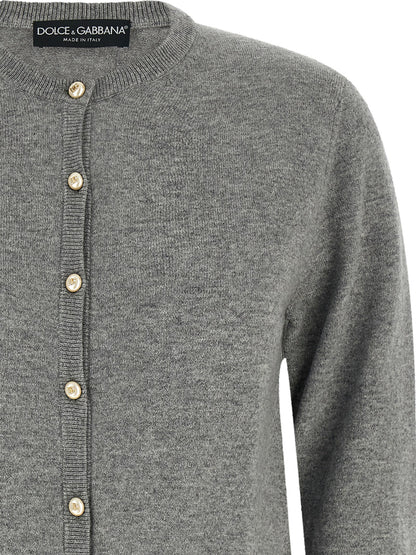 Gray Cashmere Cardigan