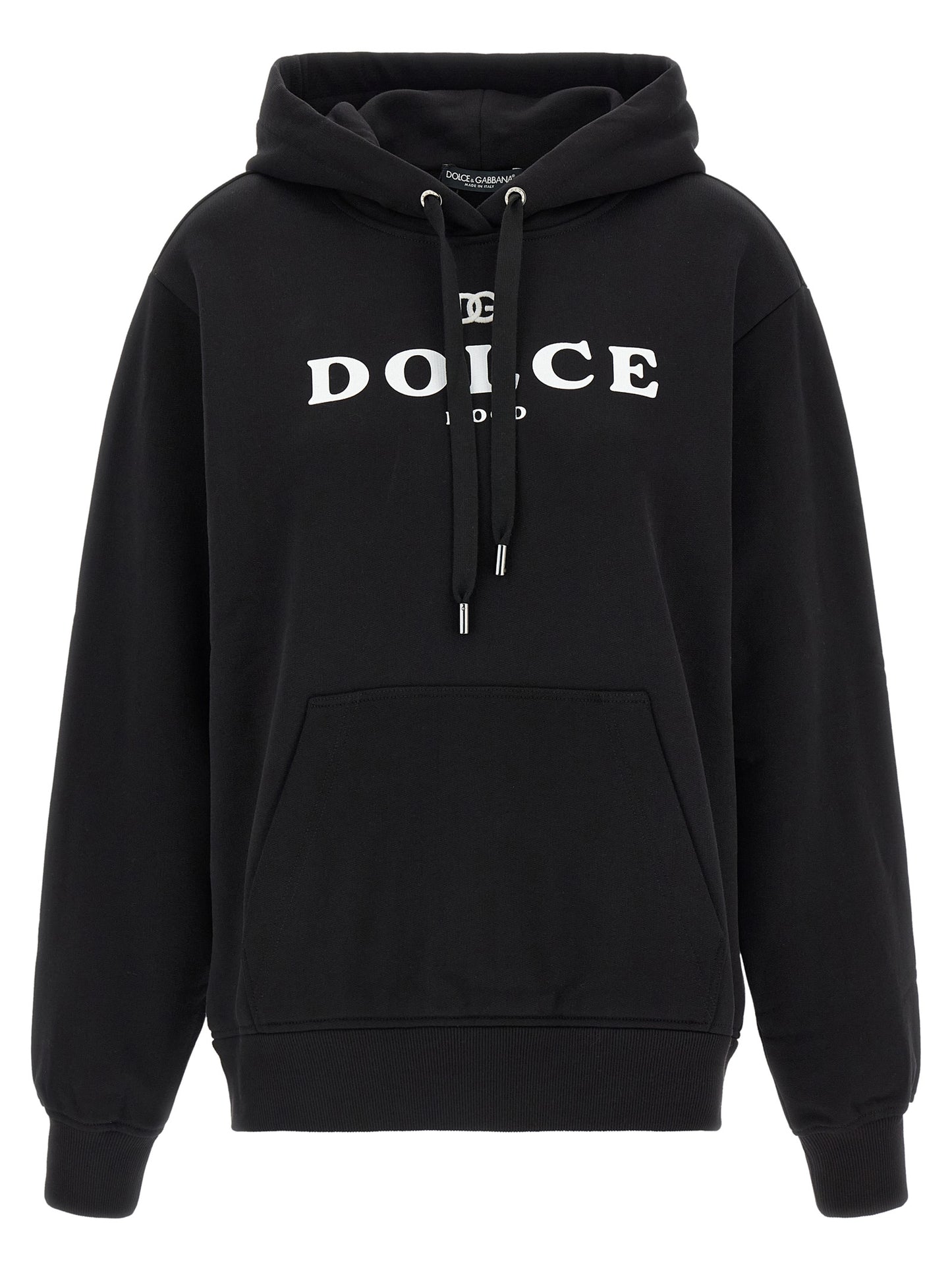 Black Cotton Hoodie