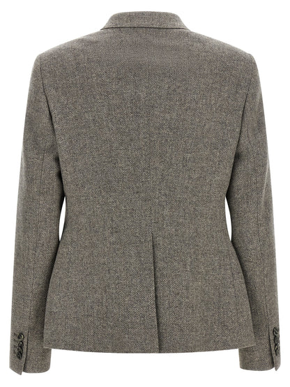 Gray Virgin Wool Blazer