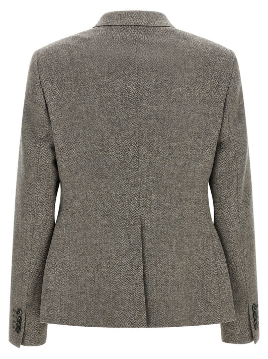 Gray Virgin Wool Blazer