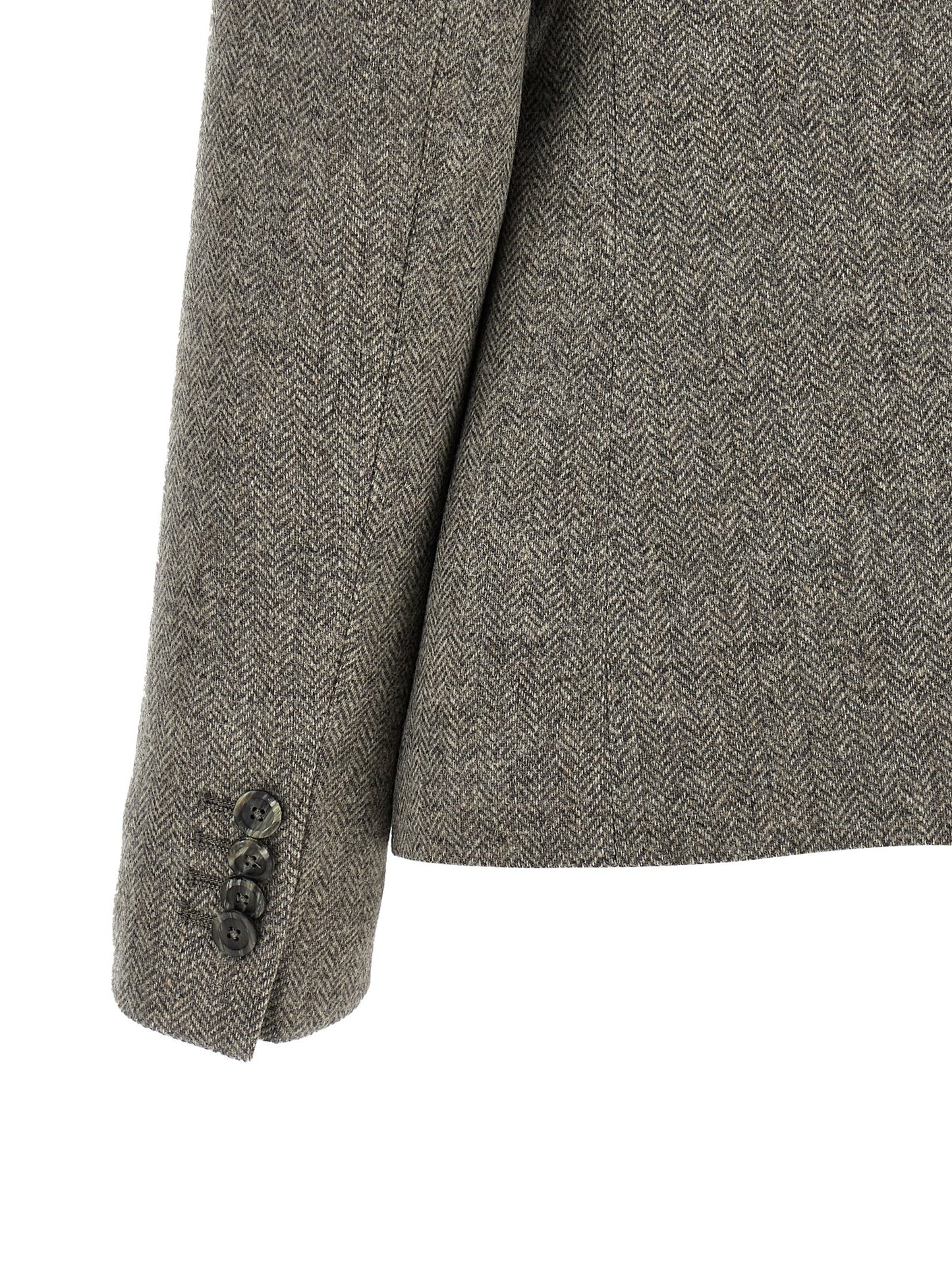 Gray Virgin Wool Blazer