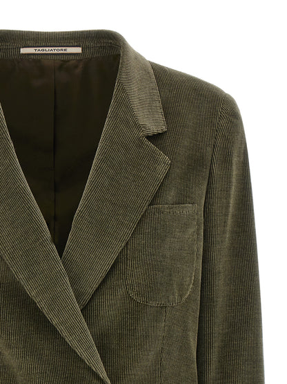 Bicolor Cotton Blazer