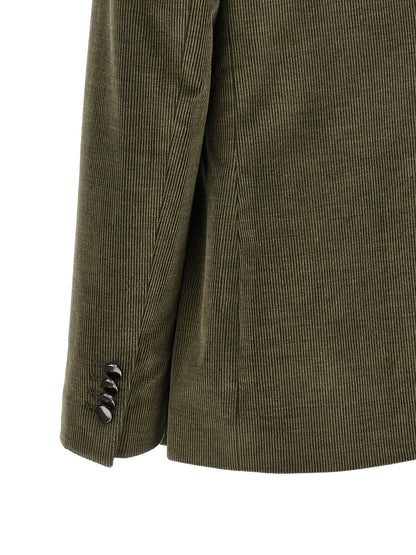 Bicolor Cotton Blazer