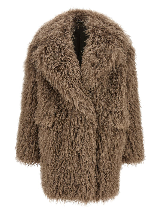 Gray Polyester Coat