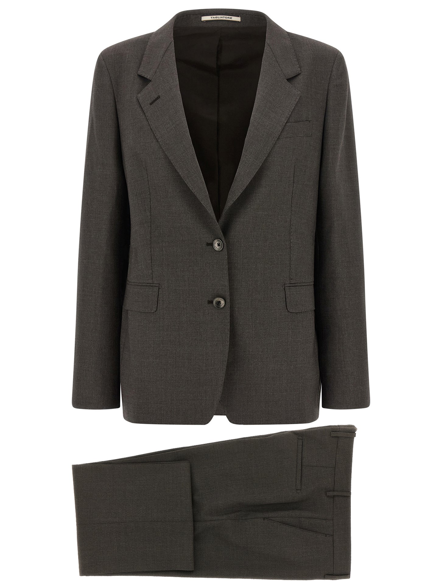 Gray Virgin Wool Two-Piece Suit