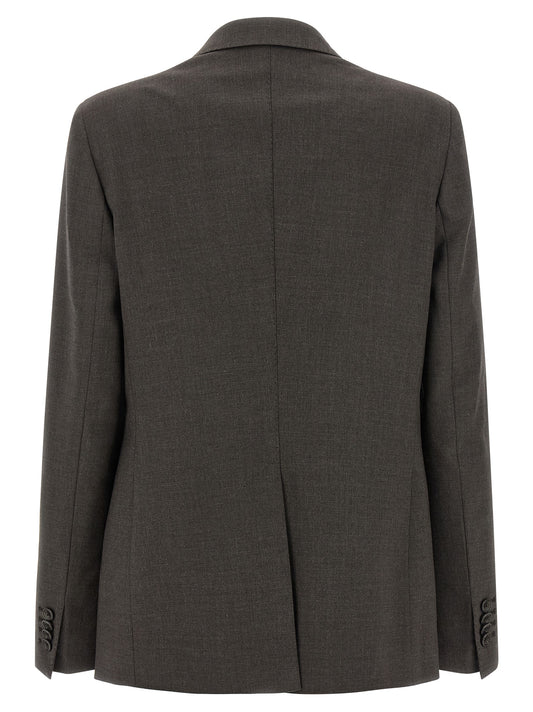 Gray Virgin Wool Two-Piece Suit