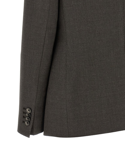 Gray Virgin Wool Two-Piece Suit
