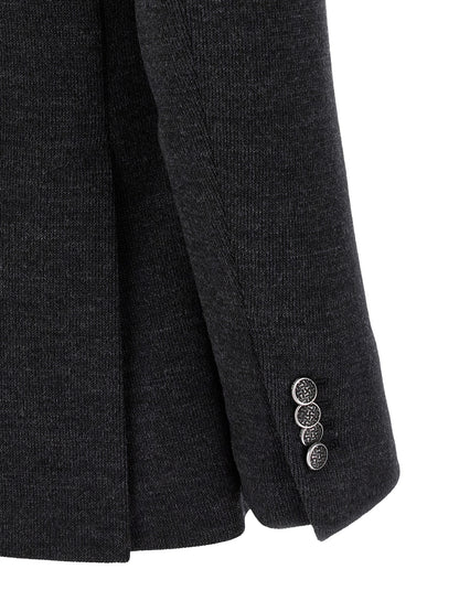 Gray Polyester Blazer