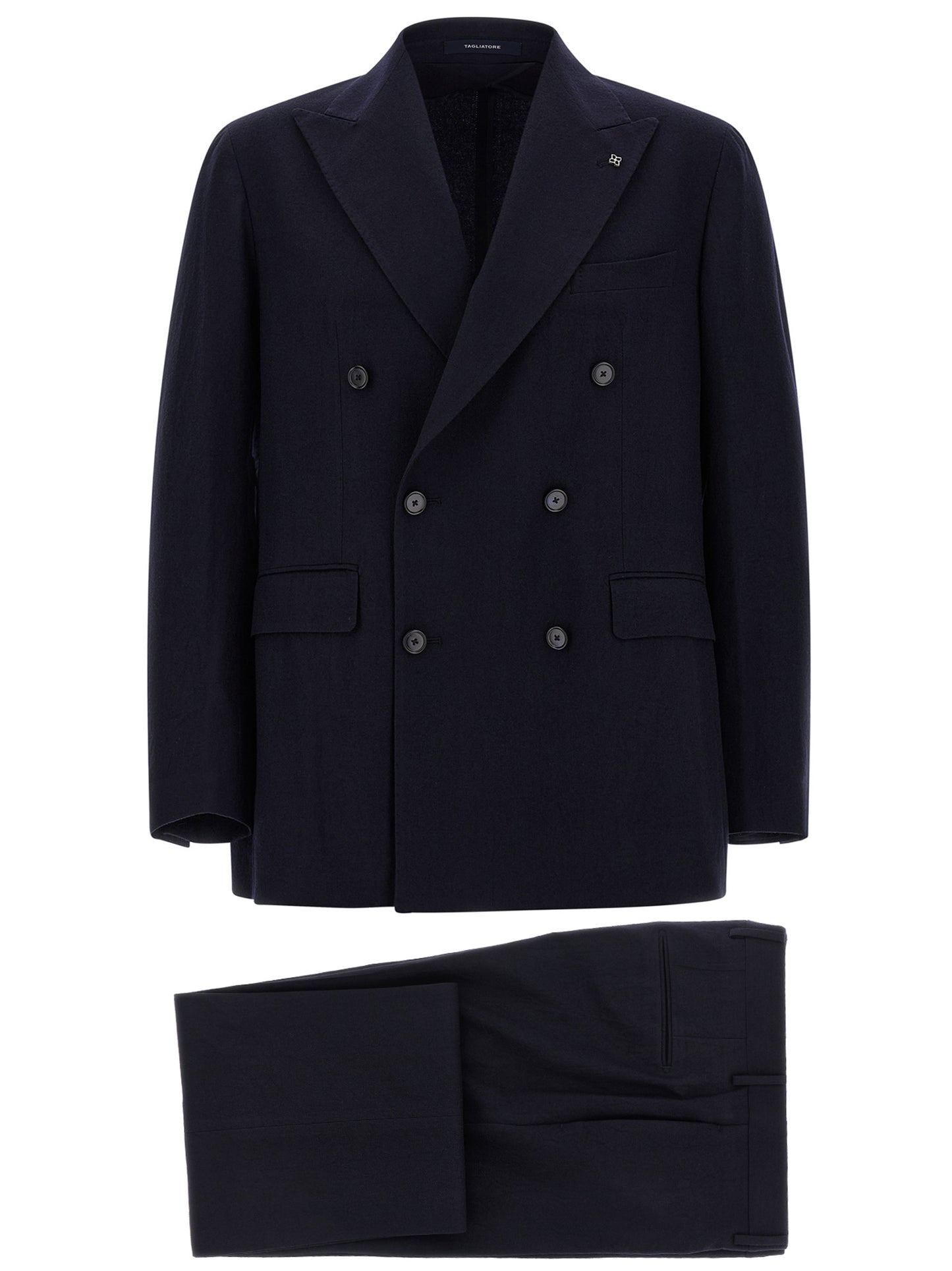 Blue Virgin Wool Two-Piece Suit