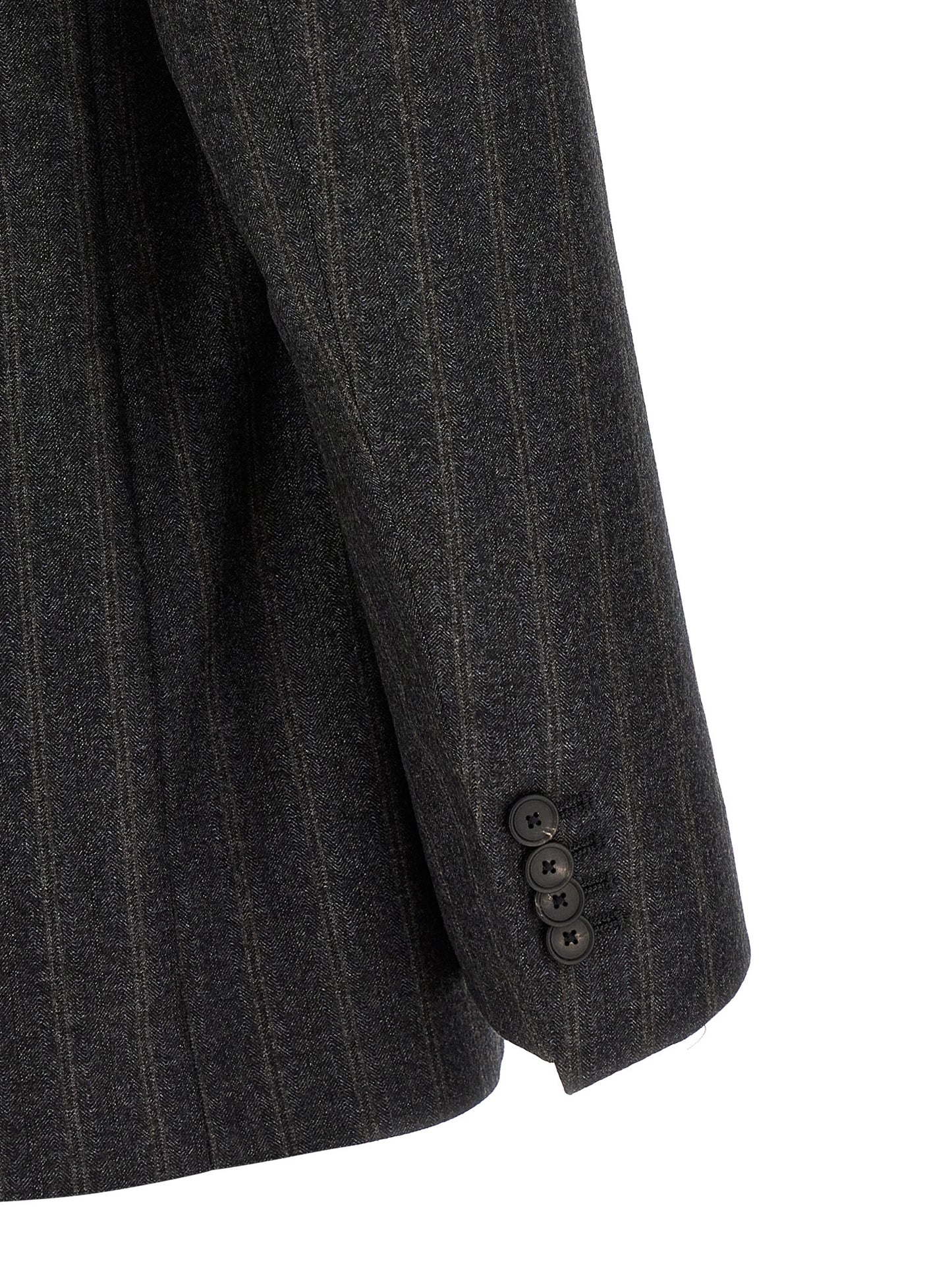 Gray Virgin Wool Two-Piece Suit