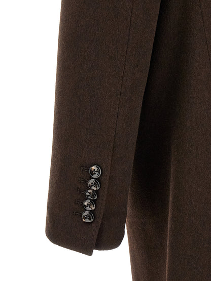 Brown Virgin Wool Coat