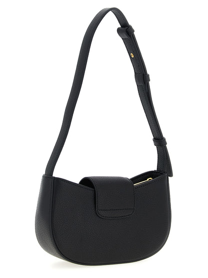 Black Calfskin Shoulder Bag
