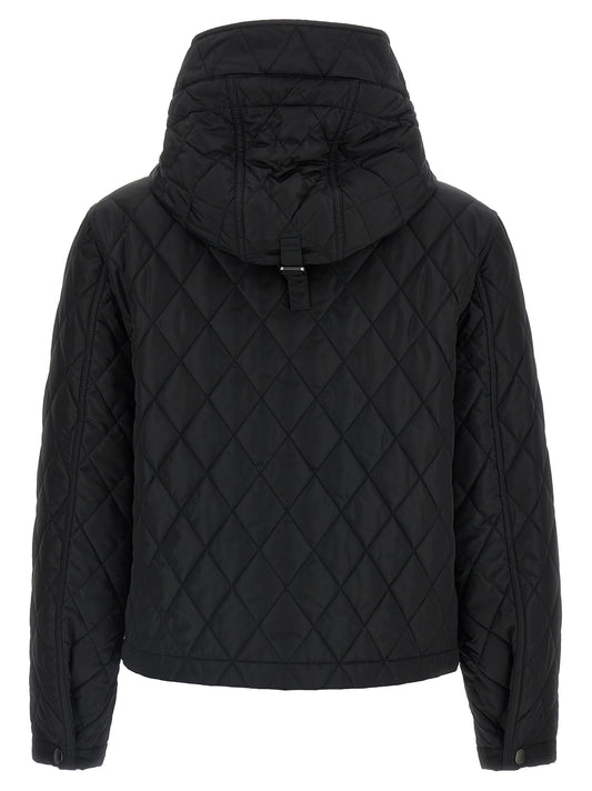 Black Polyamide Full-Length Jacket