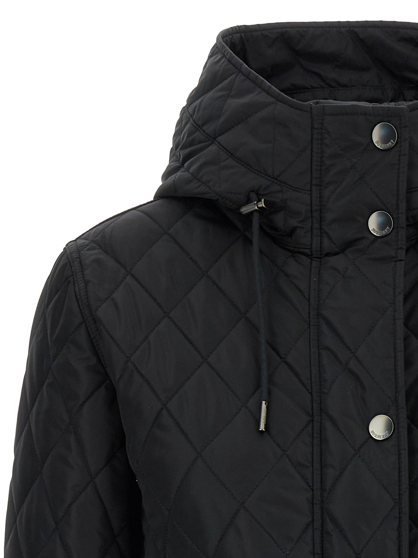 Black Polyamide Full-Length Jacket