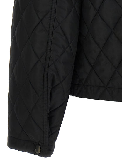 Black Polyamide Full-Length Jacket