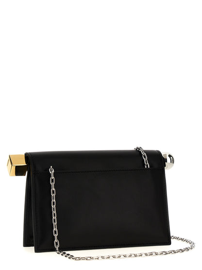 Black Lamb Leather Clutch Bag