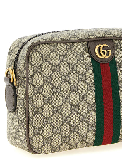 Beige Polyethylene Crossbody Bag