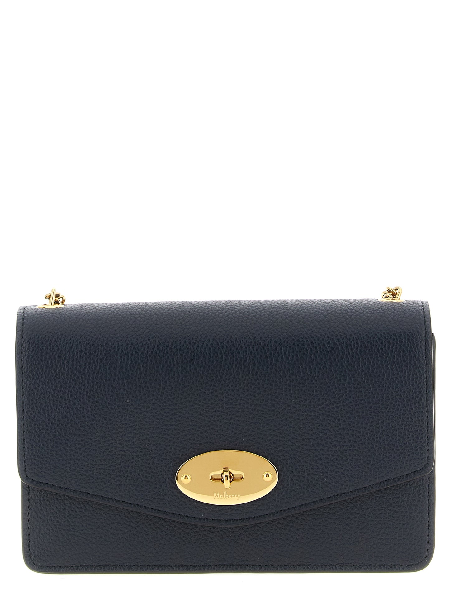 Blue Calfskin Crossbody Bag