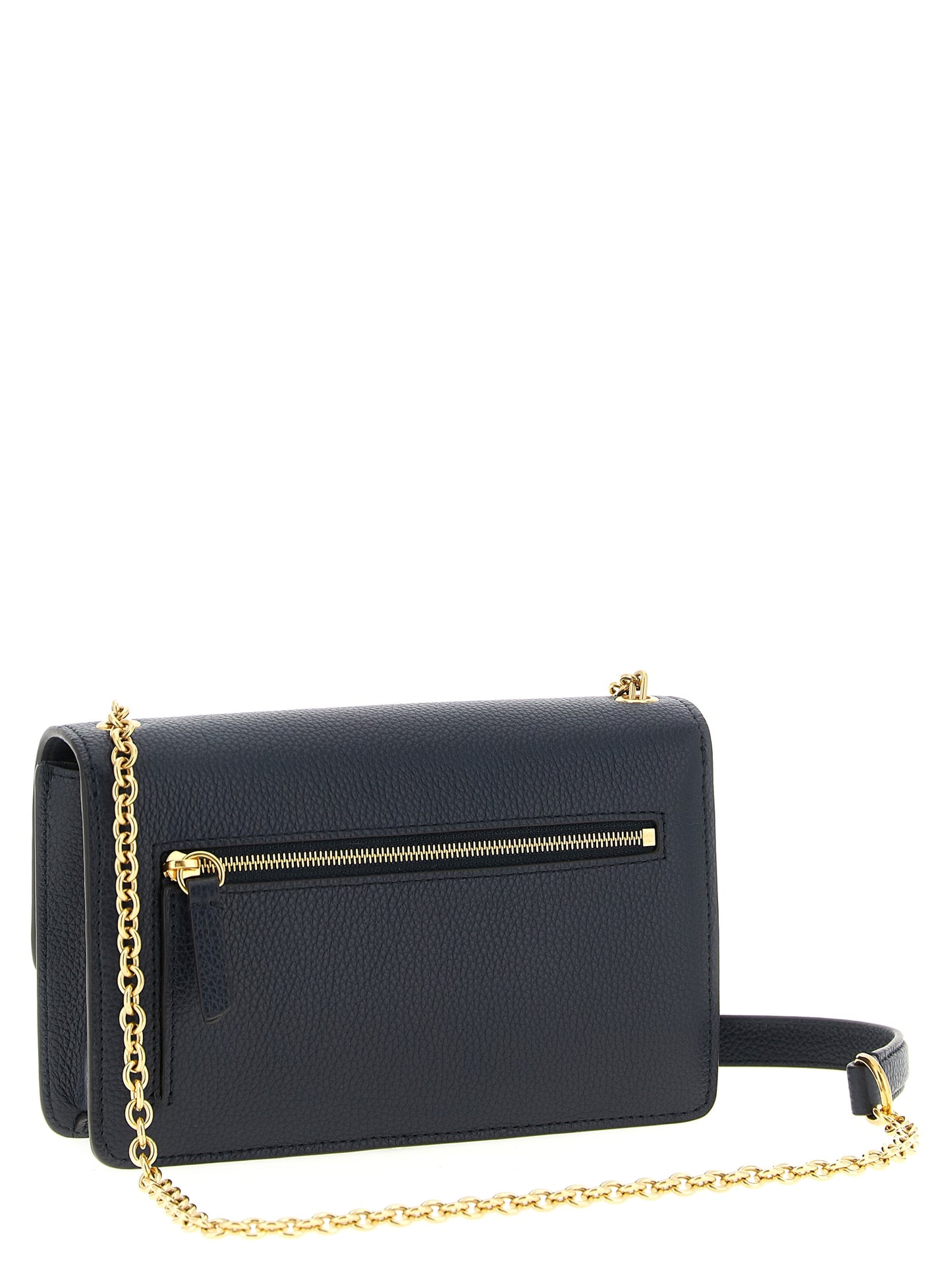 Blue Calfskin Crossbody Bag