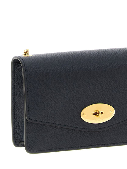 Blue Calfskin Crossbody Bag