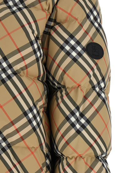 Beige Polyester Full-Length Jacket