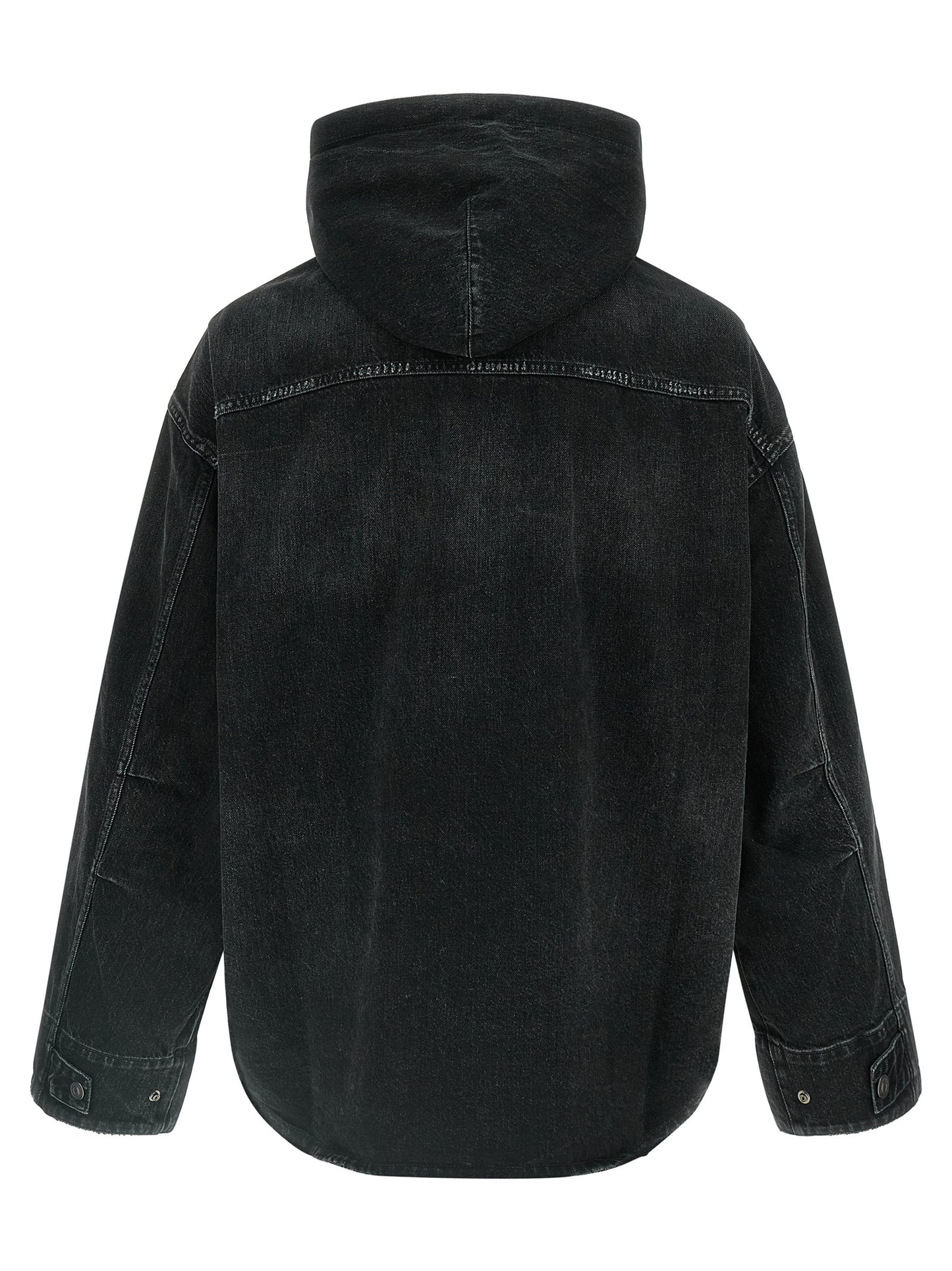 Black Cotton Denim Jacket