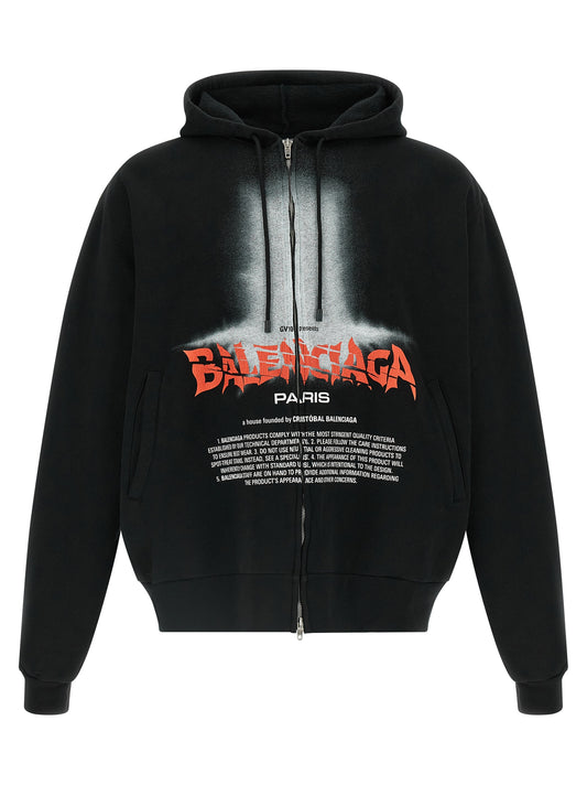 Black Cotton Sweatshirt