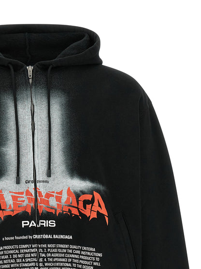 Black Cotton Sweatshirt