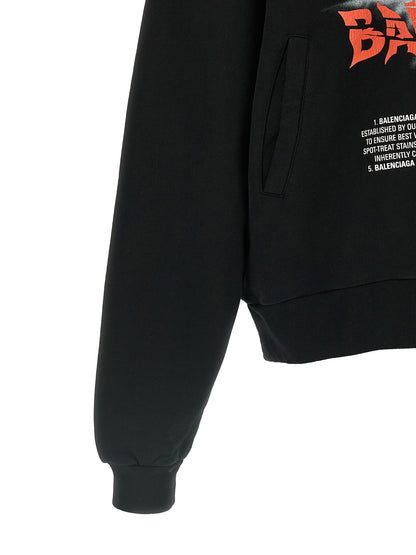Black Cotton Sweatshirt