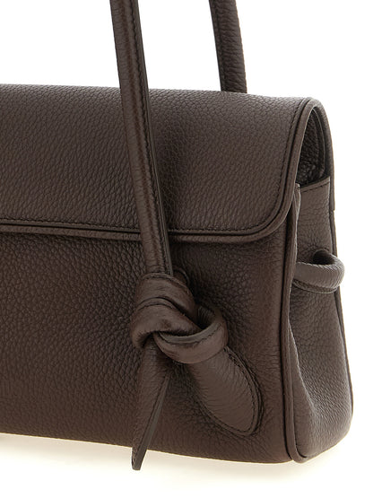 Brown Calfskin Shoulder Bag