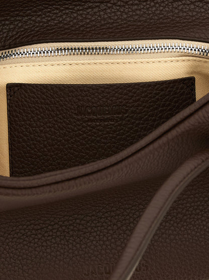 Brown Calfskin Shoulder Bag