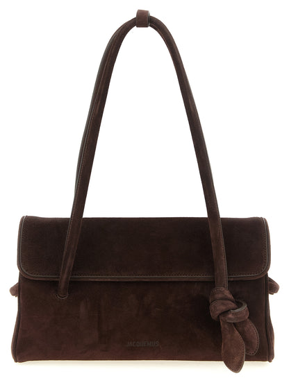 Brown Calfskin Shoulder Bag