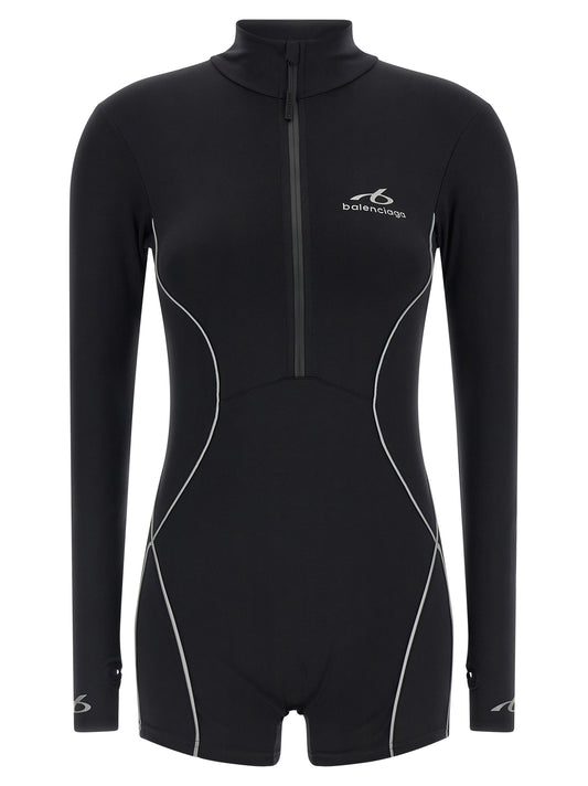 Black Polyamide Bodysuit