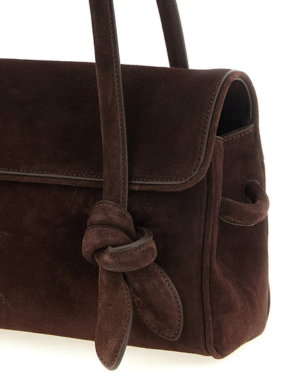 Brown Calfskin Shoulder Bag